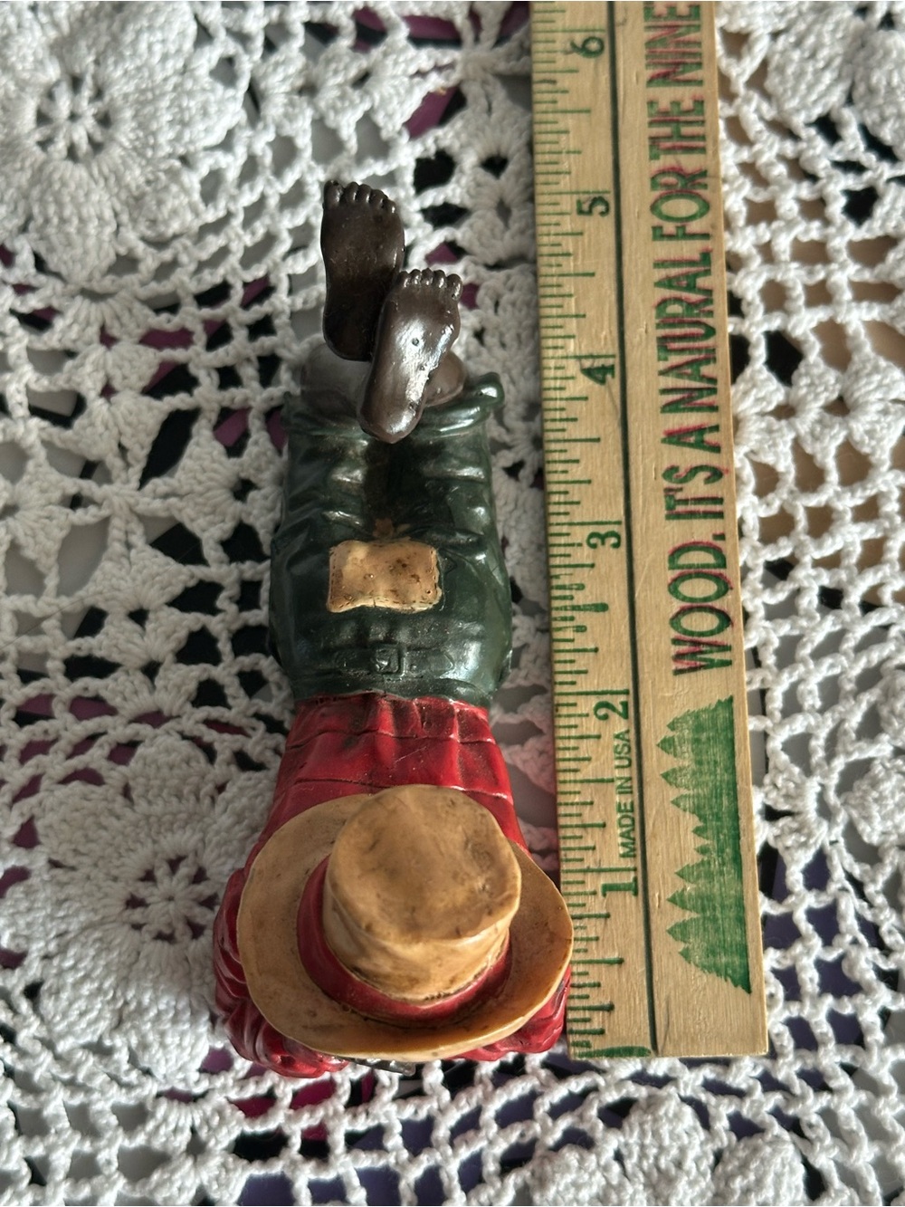 Vintage Lepco Ceramic Figurine Boy with Tan Hat - Home Art Ceramic Accent - Picture 2 of 6